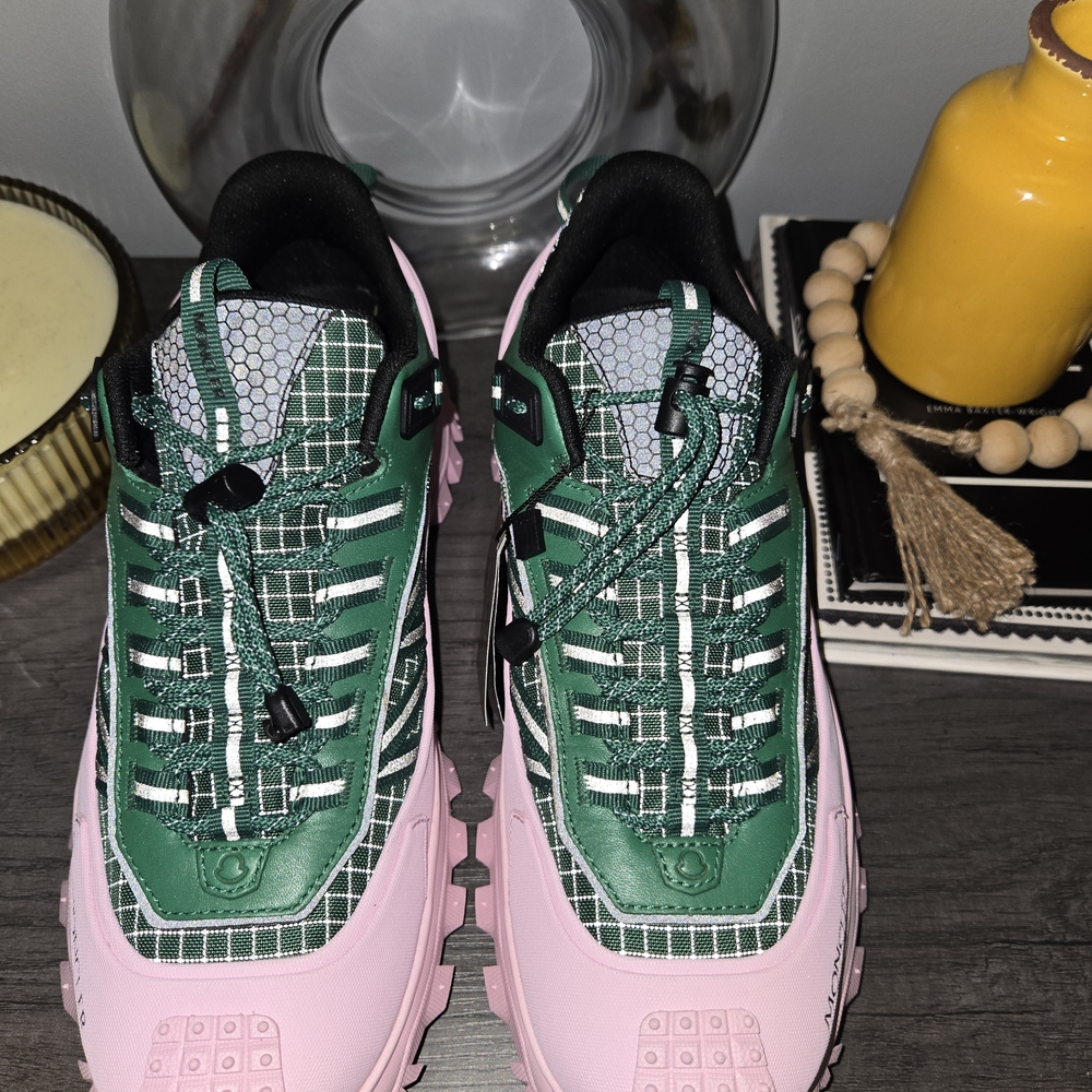 Moncler Green and Pink Men's Shoes